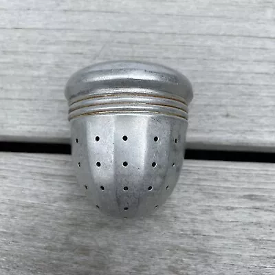 Vintage Acorn Shaped Aluminum Loose Leaf Tea Ball Infuser Strainer Large Light • $9.97