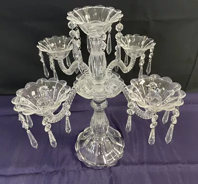 $149.99 • Buy Vintage Royal Limited Crystal Candleabra W/ 4 Bases 26 Hanging Teardrops