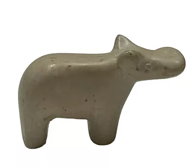 Vintage Rhino Figurine Hand Carved Animal Soapstone Miniature Mini Rhinoceros • $14.99