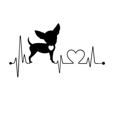 £2.35 • Buy Chihuahua - My Heartline  Heartbeat Style Decal Bumper Stickers