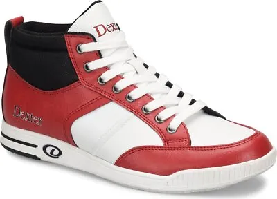Dexter Men’s Dave Hi Top Black Red White Bowling Shoes • $69.95