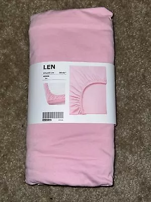 Ikea LEN Fitted Sheet 38 X 61  Pink New Kids Bed • $16