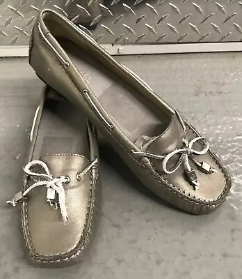 NEW MICHAEL KORS Loafer Flats MATTE SILVER Size 11 M Ladies Shoes • $49.99