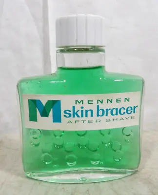 Vintage 1960s Original Mennen Skin Bracer After Shave 2oz Glass Bottle NOS New • $18