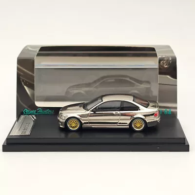 Stance Hunters 1/64 BMW E46 M3 Chrome Silver With BBS Wheels Diecast Models Car • $50.91