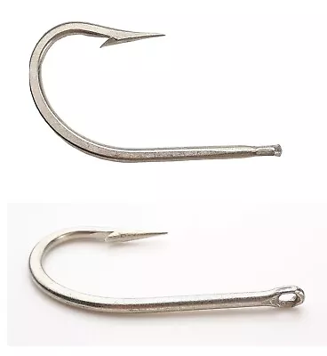 10pk Mustad Needle Eye Hooks 3412C-DT Big Game O'Shaughnessy 2X Strong Hook • $16.97