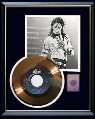 Michael Jackson Billie Jean 45 Rpm Gold Record Rare W-autograph Printed Signed • $145