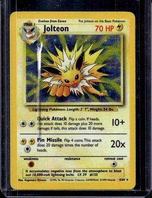 $10.50 • Buy Pokemon Jungle Jolteon Holo Rare Missing Symbol #4/64