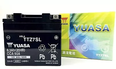 Yuasa TTZ7SL Same As YTZ7S AGM Sealed Maintain Free Motorcycle Battery • $49.99