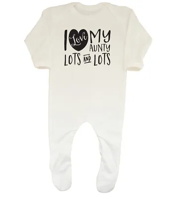 I Love My Aunty Lots And Lots Boys Girls Sleepsuit Romper • £9.99