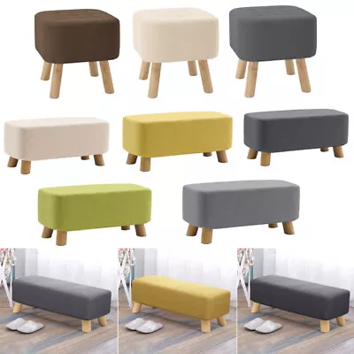 £30.95 • Buy Fabric Stool Bench Padded Pouffe Footstool Window Seat Footrest Hallway Bedroom