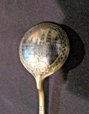 Russian Silver Spoon Niello Enameled Round Bowl • $55