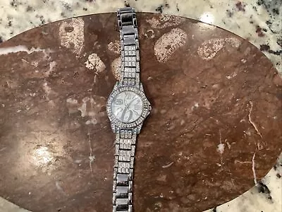 Marc Ecko Silver Tone Watch Jeweled Dial  Max New Battery • $29.99