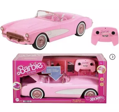 Barbie The Movie Hot Wheels RC Barbie 1956 Pink Corvette Remote Control Car 💓🔥 • $211.78