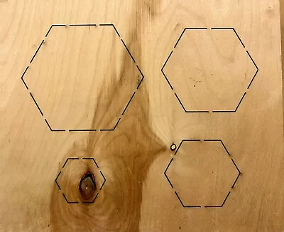 “HEXAGONS #1” JUMBO-ELLISON ACCU STEEL RULE CUTTING DIE 9 3/4” X 11 3/4” • $30