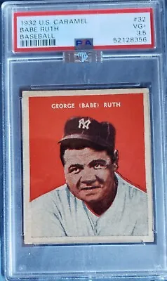 1932 U.s. Caramel #32 Babe Ruth Dead Centered Sharp Corners Stunning Card Psa  • $46888
