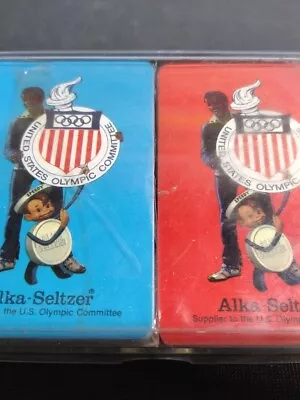 Vintage 1979 Alka-Seltzer US Olympic Playing Cards With Speedy&Sammy Davis Nos • $29.99