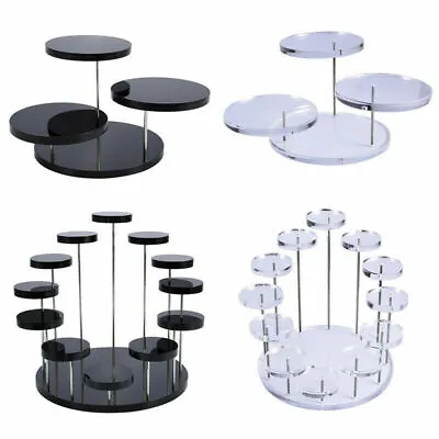 Cupcake Stand Jewelry Cake Dessert Display Stand Acrylic Rack Holder Party Decor • £6.23