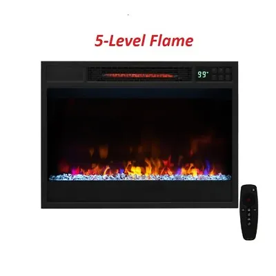 23  Infrared Quartz 1500W Electric Fireplace Insert 5120 BTU W/ Remote Control • $137.98