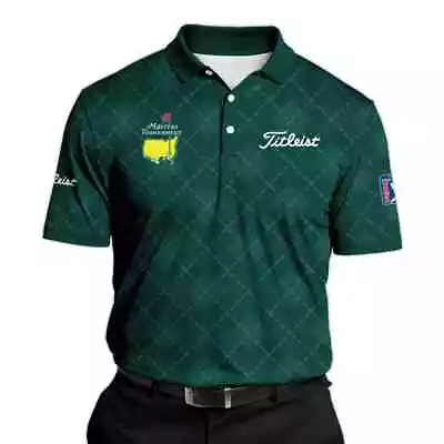 Golf Green Masters Titleist Print Polo Shirt • $30.90