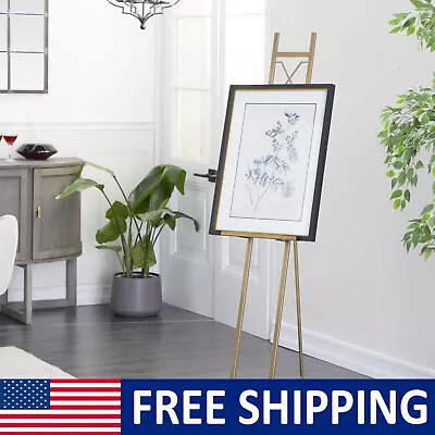 Iron Easel Modern Elegant Retractable Large Free-Standing Durable Sturdy Gold • $54.51