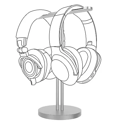 Geekria Aluminum Alloy Dual Headphones Stand (Gray) • $25.99