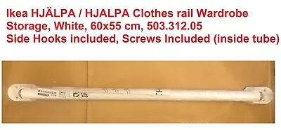 Ikea HJÄLPA / HJALPA Clothes Rail Wardrobe Storage White 60x55 Cm 503.312.05 • £11.99