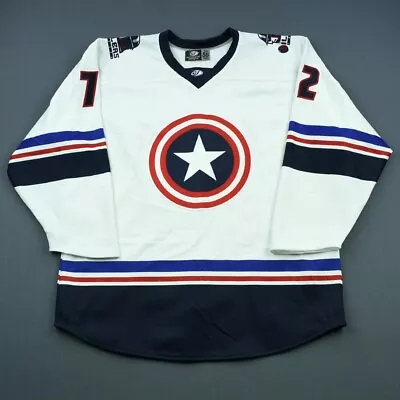 2018-19 Eric Drapluk Tulsa Oilers Game Used Worn ECHL Marvel Capt America Jersey • $195