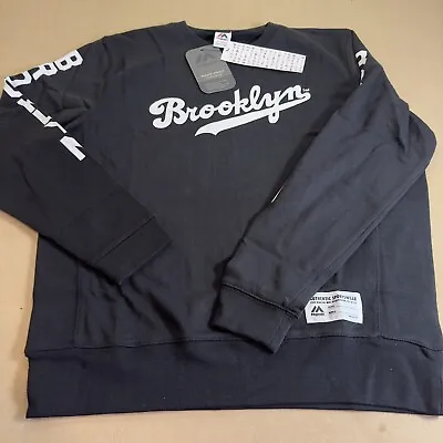 Brooklyn Dodgers Majestic Black Crew Sweat - Official Merchandise MLB - X-Large  • $50.51