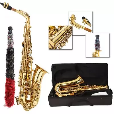 Ktaxon Alto Saxophone E-Flat Sax Student School With Carry Case & Accessories • $185.98