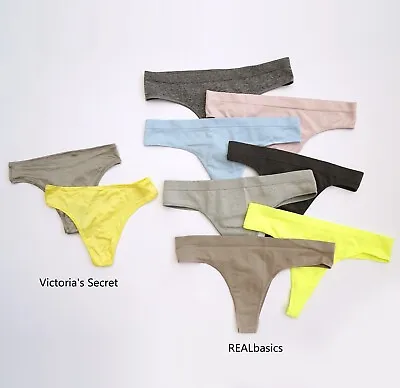 10 Pack REALBasics Womens Basic Thong + Victoria Secret Size XS-XL • $19.99