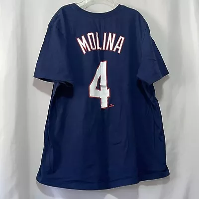 St Louis Cardinals Nike T Shirt Molina #4 Mens Size Xl Guc E1450 • $13.70