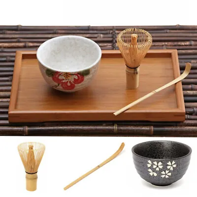 $37.49 • Buy Matcha Set Bamboo Matcha Whisk Chashaku Tea Scoop Matcha Ceramic Bowl (4 Styles)