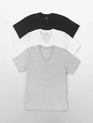 $23.68 • Buy New 3 Pack SLIM FIT Calvin Klein Mens V Neck Crew Neck T Shirt Tee