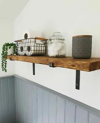 £7 • Buy Reclaimed Rustic Wooden Scaffold Board Shelves  Shelf, Handmade, Solid