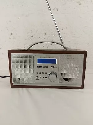 £19.99 • Buy Portable DAB/FM Digital Radio Batteries Or Mains Lead Supplied - Wooden