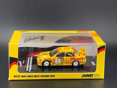 Inno64 Mitsubishi Lancer Evolution III Rally Finland 1995 Shell 1/64 • $17.99