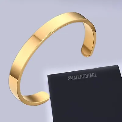 Men's Cuff Bracelet Stainless Steel Bangle Gold Silver Black Viking Norse • $19.59