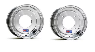 DWT Polished Front Wheels Rims 10  10x5 3+2 4/156 Yamaha YFZ450 Banshee Raptor • $169.95