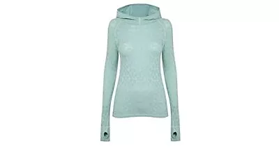 Manuka Life Yoga Hoodies Sage Marl Green Seamless Stretch Long Sleeve Size M/L • £16