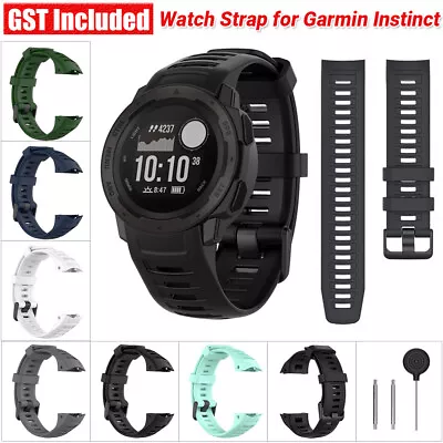 Silicone Watch Strap For Garmin Instinct Band Replacement Band Wristband 22mm AU • $10.04