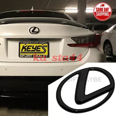 For Lexus Trunk Logo Badge Emblem Car Exterior Replace Gloss Black F-Sport NX RC • $27.99