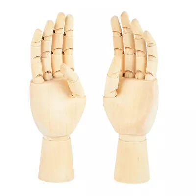 2PCS Manikin Hand Model Wooden Joints Doll Puppet Ornament Models Comics • $18.41