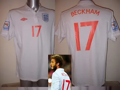 England 17 David BECKHAM Football Soccer Shirt Jersey Uniform UMBRO XXXL 54  • £64.99
