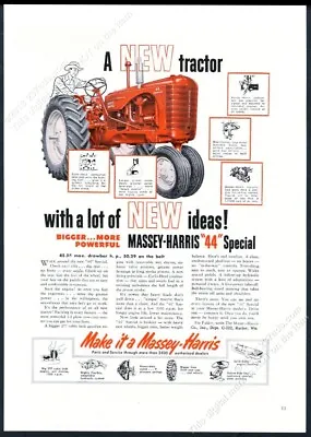 1954 Massey Harris 44 Special Tractor Photo Vintage Print Ad • $9.99