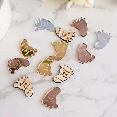 £2.99 • Buy Personalised Baby Shower Baby Foot Table Scatter Confetti