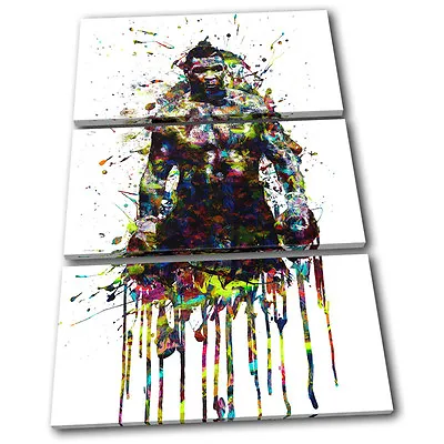 Mike Tyson Boxing Colourful Sports TREBLE CANVAS WALL ART Picture Print • £27.99