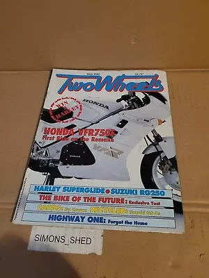 Vintage Two Wheels Magazine May 86. Hon Vfr750f.  Suz Rg250 Gamma • $7