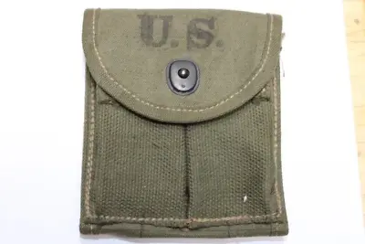 US Military Issue WW2 M1 Carbine Ammo Magazine Stock Belt Pouch OD Canvas C15 • $79.95