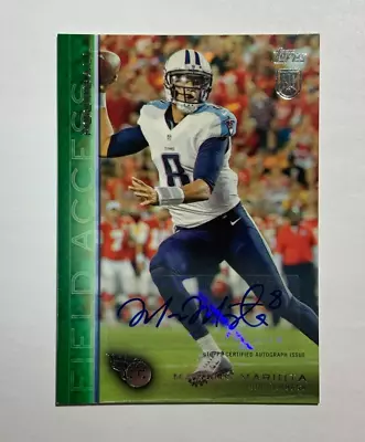 2015 Topps Football Card #90 Marcus Mariota Rookie Signed Auto /50 Titans RC • $40